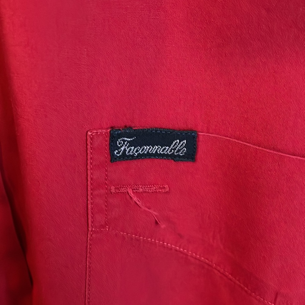 Faconnable Red Button Down Xxl - image 2
